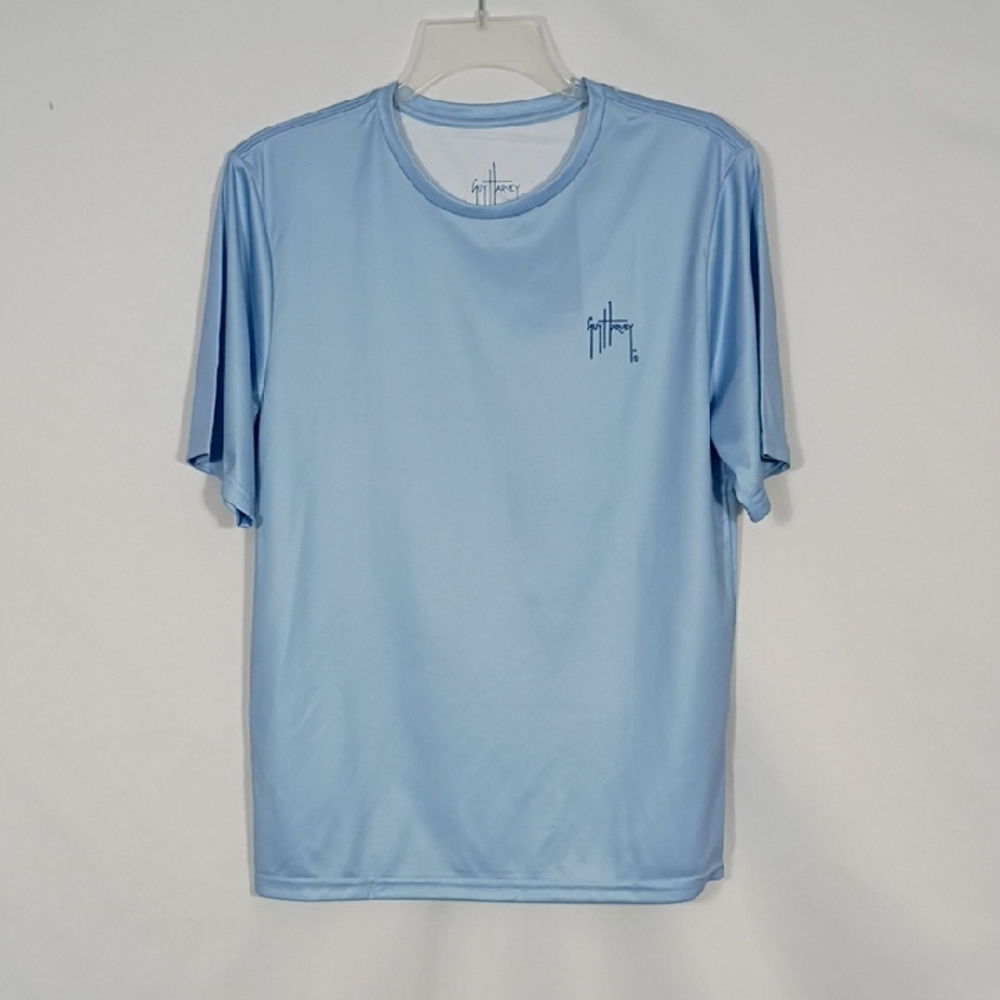 NWT Guy Harvey Powder Blue Short Sleeve Performance Tee Boys Size XXL
